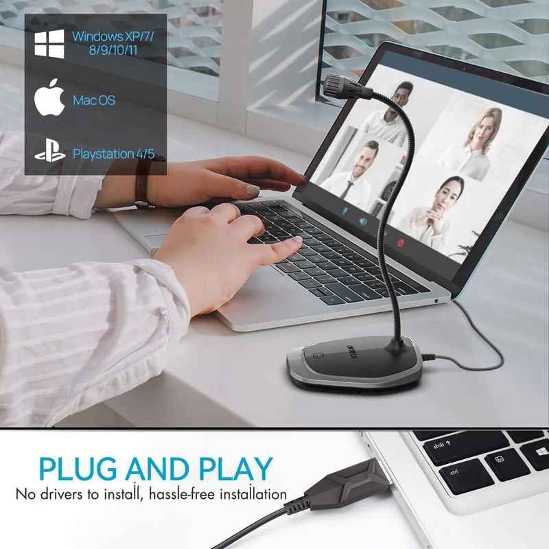 MICROFONE DE PESCOÇO DE GANSO USB G103