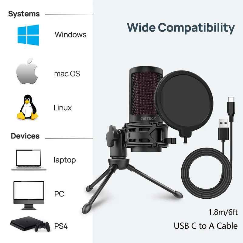MICROFONE DE GRAVAÇÃO USB XM550