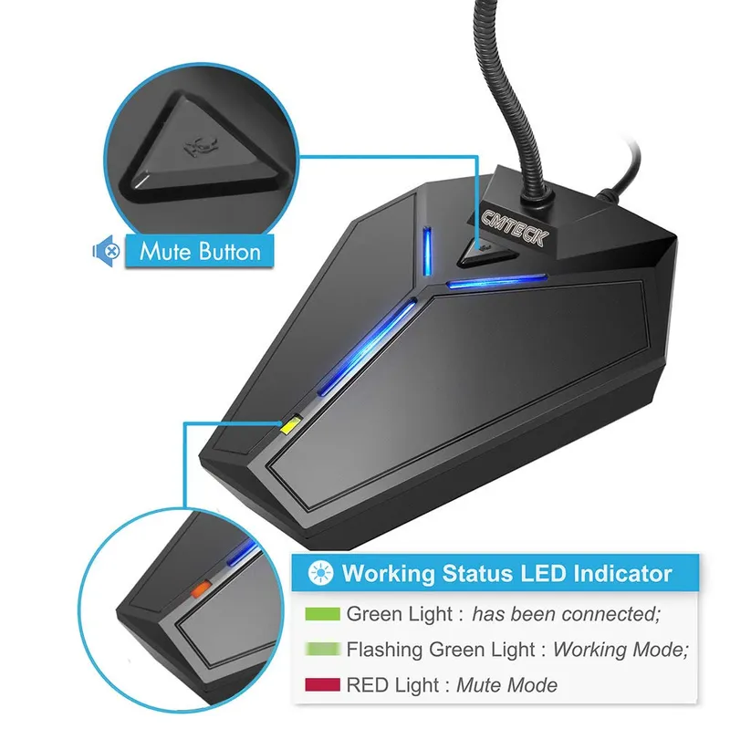 MICROFONE DE PESCOÇO DE GANSO USB G006